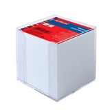 Herlitz 10410801 dispenser per foglio appunti Quadrato Plastica Bianco trasparente, 90 mm, 90 mm, 90 mm, 1 pz, 700 fogli