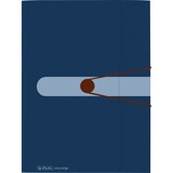 Herlitz 11282548 cartella Polipropilene (PP) Blu A4 blu scuro, A4, Polipropilene (PP), Blu, Ritratto, Fascia elastica, 1 pz