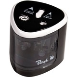 Peach PO102 Temperamatite elettrico Nero, Bianco, Spitzer Temperamatite elettrico, Nero, Bianco, 1,2 cm, 6 mm, Batteria, Stilo AA