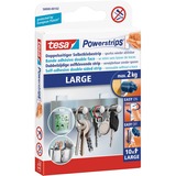 tesa Powerstrips LARGE Etichetta di montaggio, Adesivo bianco, Etichetta di montaggio, Bianco, Interno, 2 kg, Scatola, 10 pezzo(i)