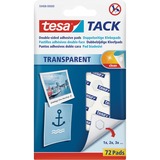 tesa TACK Cuscinetto di montaggio, Adesivo bianco, Cuscinetto di montaggio, Trasparente