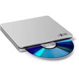 Hitachi-LG Data Storage Slim Portable DVD-Writer lettore di disco ottico DVD±RW Argento argento, Argento, Fessura, Desktop/Notebook, DVD±RW, USB 2.0, 60000 h