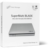 Hitachi-LG Data Storage Slim Portable DVD-Writer lettore di disco ottico DVD±RW Argento argento, Argento, Fessura, Desktop/Notebook, DVD±RW, USB 2.0, 60000 h
