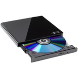 Hitachi-LG Data Storage Slim Portable DVD-Writer lettore di disco ottico DVD±RW Nero Nero, Nero, Vassoio, Desktop/Notebook, DVD±RW, USB 2.0, 60000 h, Vendita al dettaglio