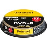Intenso 1x10 DVD+R 8.5GB 8x Double Layer printable 8,5 GB DVD+R DL 10 pz, Supporti vergini DVD DVD+R DL, 120 mm, Stampabile, Scatola per torte, 10 pz, 8,5 GB
