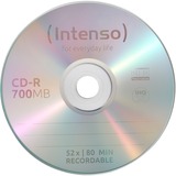 Intenso CD-R 700MB 100 pz, CD supporti vergine 52x, CD-R, 120 mm, 700 MB, Scatola per torte, 100 pz