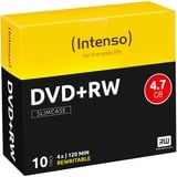 Intenso DVD+RW 4.7GB, 4x 4,7 GB 10 pezzo(i), Supporti vergini DVD 4x, 4,7 GB, DVD+RW, 120 mm, 10 pezzo(i), Custodia per CD