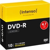Intenso DVD-R 4.7GB, 16x 4,7 GB 10 pz, Supporti vergini DVD 16x, DVD-R, 120 mm, Custodia per CD, 10 pz, 4,7 GB