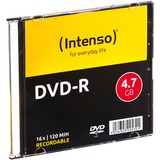 Intenso DVD-R 4.7GB, 16x 4,7 GB 10 pz, Supporti vergini DVD 16x, DVD-R, 120 mm, Custodia per CD, 10 pz, 4,7 GB
