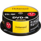Intenso DVD-R 4.7GB, 16x 4,7 GB 25 pz, Supporti vergini DVD 16x, DVD-R, 120 mm, Scatola per torte, 25 pz, 4,7 GB