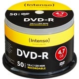 Intenso DVD-R 4.7GB, 16x 4,7 GB 50 pz, Supporti vergini DVD 16x, DVD-R, 120 mm, Scatola per torte, 50 pz, 4,7 GB