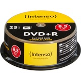 Intenso DVD+R 8.5GB 8x Double Layer 25er Cakebox 8,5 GB DVD+R DL 25 pz, Supporti vergini DVD DVD+R DL, 120 mm, Scatola per torte, 25 pz, 8,5 GB