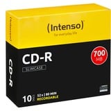 Intenso INT-1001622 CD vergini, CD supporti vergine 52x, CD-R, 120 mm, 700 MB, Custodia per CD, 10 pz