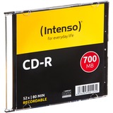Intenso INT-1001622 CD vergini, CD supporti vergine 52x, CD-R, 120 mm, 700 MB, Custodia per CD, 10 pz