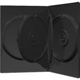 MediaRange BOX17 custodia CD/DVD Scatola con DVD 4 dischi Nero Nero, Scatola con DVD, 4 dischi, Nero, Plastica, 120 mm, 136 mm, Bulk