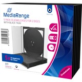 MediaRange BOX31-2 custodia CD/DVD Custodia Jewel 2 dischi Nero, Trasparente Custodia Jewel, 2 dischi, Nero, Trasparente, Plastica, 120 mm, 140 mm, Vendita al dettaglio