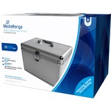 MediaRange BOX75 custodia CD/DVD Valigetta rigida 200 dischi Argento, Valigia argento, Valigetta rigida, 200 dischi, Argento, Tessuto felpato, Plastica, Legno, 120 mm, Alluminio, Vendita al dettaglio
