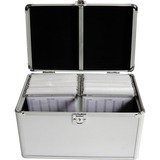 MediaRange BOX75 custodia CD/DVD Valigetta rigida 200 dischi Argento, Valigia argento, Valigetta rigida, 200 dischi, Argento, Tessuto felpato, Plastica, Legno, 120 mm, Alluminio, Vendita al dettaglio