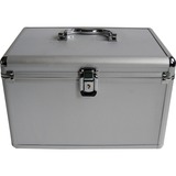 MediaRange BOX75 custodia CD/DVD Valigetta rigida 200 dischi Argento, Valigia argento, Valigetta rigida, 200 dischi, Argento, Tessuto felpato, Plastica, Legno, 120 mm, Alluminio, Vendita al dettaglio