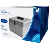 MediaRange BOX76 custodia CD/DVD Valigetta rigida 300 dischi Argento, Valigia argento, Valigetta rigida, 300 dischi, Argento, Tessuto felpato, Plastica, Legno, 120 mm, Alluminio, Vendita al dettaglio