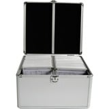 MediaRange BOX76 custodia CD/DVD Valigetta rigida 300 dischi Argento, Valigia argento, Valigetta rigida, 300 dischi, Argento, Tessuto felpato, Plastica, Legno, 120 mm, Alluminio, Vendita al dettaglio