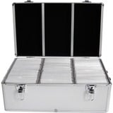 MediaRange BOX77 custodia CD/DVD Valigetta rigida 500 dischi Argento, Valigia argento, Valigetta rigida, 500 dischi, Argento, Tessuto felpato, Plastica, Legno, 120 mm, Alluminio, Vendita al dettaglio