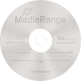MediaRange MR235 CD vergine CD-RW 700 MB 10 pz 12x, CD-RW, 700 MB, Scatola per torte, 10 pz