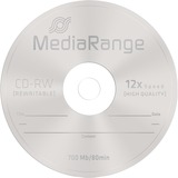 MediaRange MR235 CD vergine CD-RW 700 MB 10 pz, CD supporti vergine 12x, CD-RW, 700 MB, Scatola per torte, 10 pz