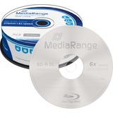MediaRange MR508 disco vergine Blu-Ray BD-R DL 50 GB 25 pz, Dischi Blu-ray 50 GB, BD-R DL, Scatola per torte, 25 pz