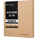 SilverStone SOD04 lettore di disco ottico Interno DVD-RW Nero, Grigio Nero, Nero, Grigio, Fessura, Orizzontale, Desktop, DVD-RW, SATA