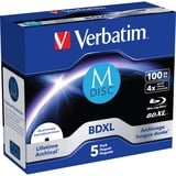 Verbatim 43834 disco vergine Blu-Ray BDXL 100 GB 5 pz 100 GB, BDXL, Portagioielli, 5 pz