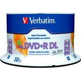 Verbatim 97693 DVD vergine 8,5 GB DVD+R DL 50 pz, Supporti vergini DVD DVD+R DL, 120 mm, Stampabile, 50 pz, 8,5 GB