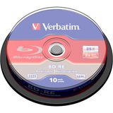 Verbatim BD-RE SL 25GB 2x 10 Pack Spindle 10 pz, Dischi Blu-ray 25 GB, BD-RE, Fuso, 10 pz, Lite retail