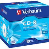 Verbatim CD-R High Capacity 800 MB 10 pz 40x, CD-R, 800 MB, Portagioielli, 10 pz