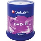 Verbatim DVD+R Matt Silver 4,7 GB 100 pz, Supporti vergini DVD DVD+R, 120 mm, Fuso, 100 pz, 4,7 GB