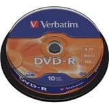 Verbatim DVD-R Matt Silver 4,7 GB 10 pz DVD-R, 120 mm, Fuso, 10 pz, 4,7 GB