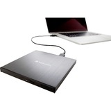 Verbatim External Slimline lettore di disco ottico Blu-Ray RW Nero Nero, Nero, Fessura, Desktop/Notebook, Blu-Ray RW, USB 3.2 Gen 1 (3.1 Gen 1), 145 mm