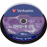 Verbatim VB-DPD55S1 DVD vergini DVD+R DL, 120 mm, Fuso, 10 pz, 8,5 GB