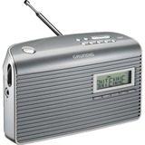Grundig Music GS 7000 DAB+ Portatile Analogico e digitale Grigio, Argento, Radio sveglia grigio/Argento, Portatile, Analogico e digitale, DAB, DAB+, FM, 9 cm, LCD, Grigio, Argento