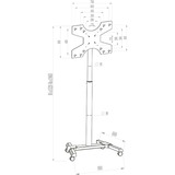 HAGOR 1983 Supporto per display espositivi 139,7 cm (55") Nero, Sistema di stand Nero, 35 kg, 81,3 cm (32"), 139,7 cm (55"), 600 x 400 mm, 1275 - 1715 mm