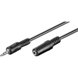 goobay AVK 181-500 5.0m cavo audio 5 m 3.5mm Nero, 3.5mm, Maschio, 3.5mm, Femmina, 5 m