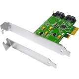 Dawicontrol DC-600E controller RAID 5 Gbit/s, Controllore SATA, Seriale ATA II, Serial ATA III, 0, 1, JBOD, 5 Gbit/s, Marvell 88SE9128, Windows 7 Home Premium, Windows 7 Home Premium x64, Windows 7 Professional, Windows 7 Professional..., A mezza altezza (profilo basso), Bulk