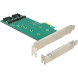 DeLOCK 2x 67-pin M.2 key B - 2x SATA 7-pin scheda di interfaccia e adattatore Interno PCIe, SATA, A basso profilo, PCIe 1.1, PC, 0,5 m