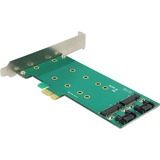 DeLOCK 2x 67-pin M.2 key B - 2x SATA 7-pin scheda di interfaccia e adattatore Interno PCIe, SATA, A basso profilo, PCIe 1.1, PC, 0,5 m