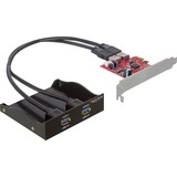 DeLOCK 61775 scheda di interfaccia e adattatore USB 3.2 Gen 1 (3.1 Gen 1) Nero, PCIe, USB 3.2 Gen 1 (3.1 Gen 1), 5000 Mbit/s, Cablato, Windows XP/XP-64/Vista/Vista-64/7/7-64, Linux, Vendita al dettaglio