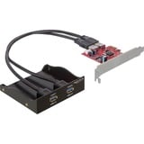 DeLOCK 61775 scheda di interfaccia e adattatore USB 3.2 Gen 1 (3.1 Gen 1), Controllore Nero, PCIe, USB 3.2 Gen 1 (3.1 Gen 1), 5000 Mbit/s, Cablato, Windows XP/XP-64/Vista/Vista-64/7/7-64, Linux, Vendita al dettaglio