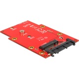 DeLOCK 62636 scheda di interfaccia e adattatore Interno M.2 mSATA, M.2, Rosso, 6 Gbit/s, -40 - 85 °C, 51 mm