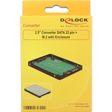 DeLOCK 62792 scheda di interfaccia e adattatore Interno M.2 SATA, M.2, Nero, Argento, 6 Gbit/s, 0 - 70 °C, -40 - 85 °C