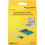 DeLOCK 62848 scheda di interfaccia e adattatore Interno M.2 Mini PCI Express, M.2, 0 - 80 °C, Scatola