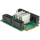 DeLOCK 62850 scheda di interfaccia e adattatore Interno SATA PCIe, SATA, PCIe 2.0, Nero, Verde, Argento, Marvell, 6 Gbit/s